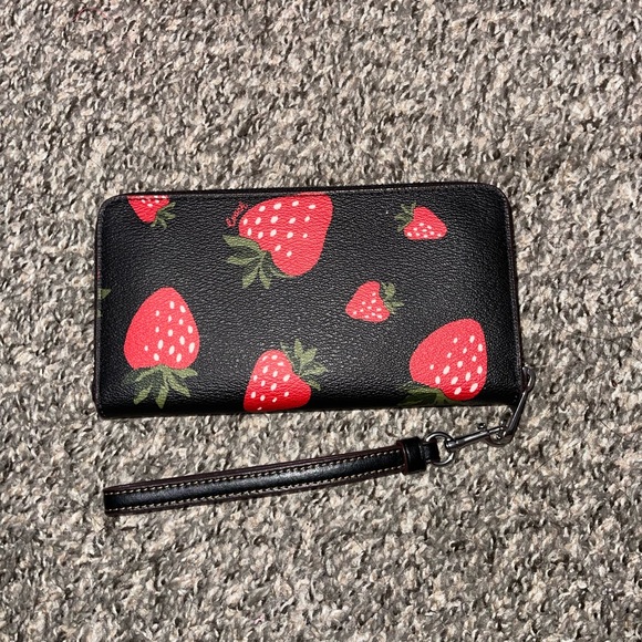 Coach Strawberry Print Wallet - Picture 2 of 3